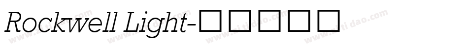 Rockwell Light字体转换